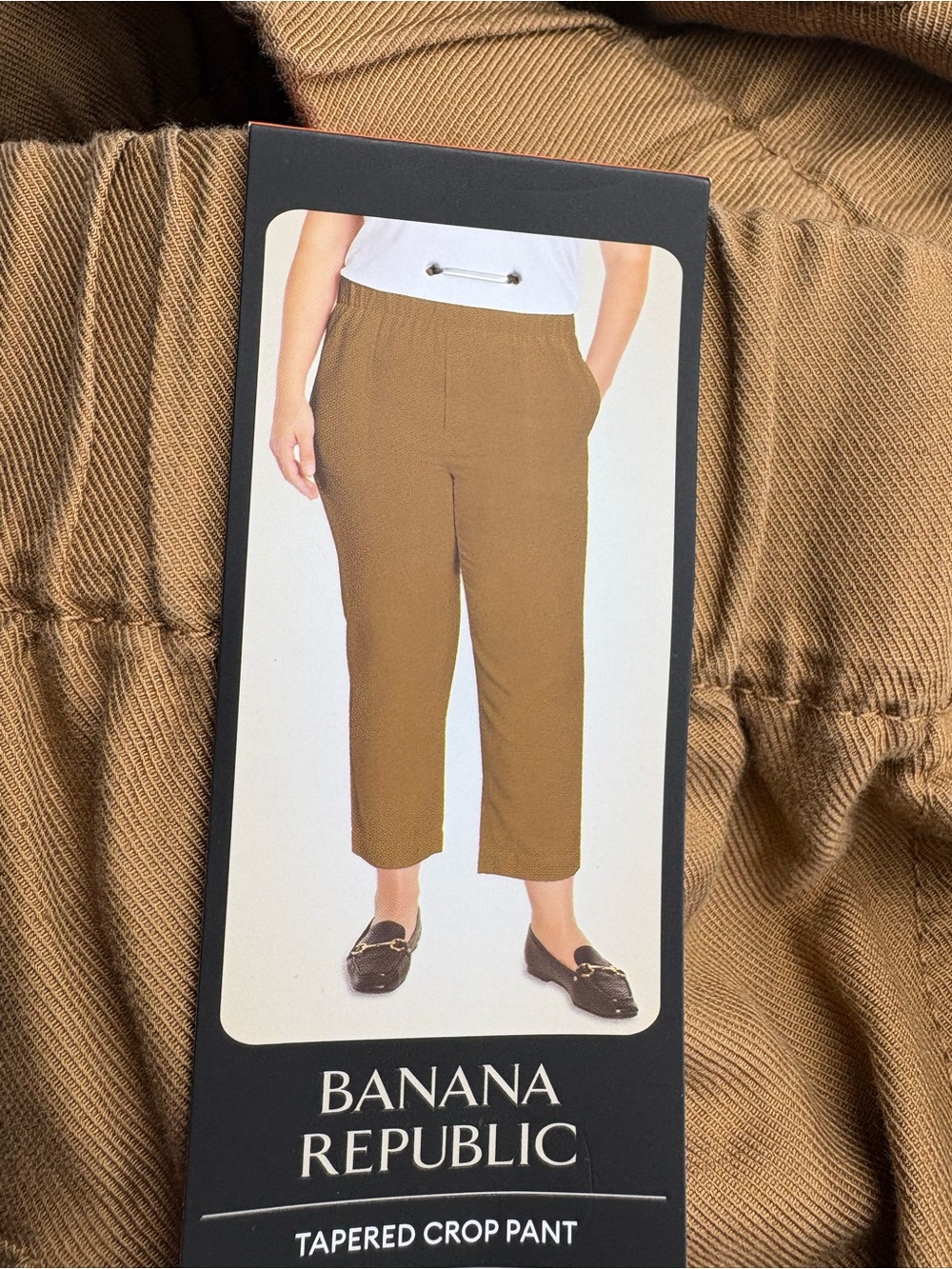 Banana Republic Cropped Tapered Pant — Camel